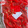 Red Pure Organza Embroidered Saree