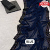 Blue Georgette Velvet Border Partywear Saree