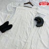 White Chikankari Maslin Kurthi Palazzo Dupatta Set