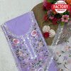 Lavender Embroidered Organza Silk Kurtha Suruwal Piece