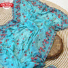 Sky Blue Soft Georgette Embroidered Partywear Saree