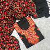 Black Woolen Kurtha Piece With Kashmiri Embroidery Work
