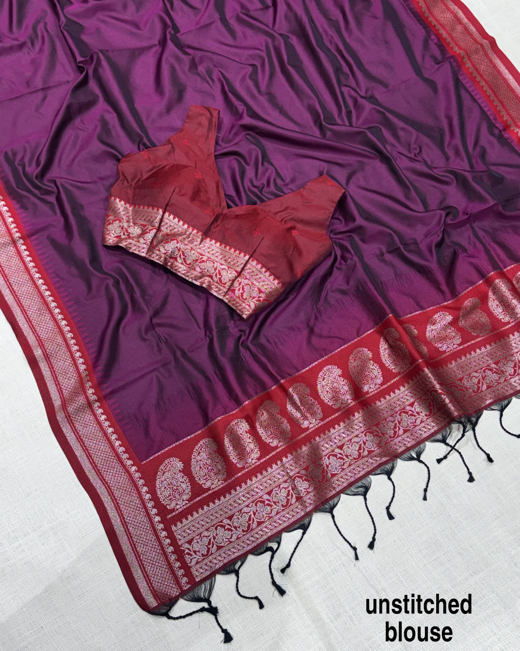 Rajniti Plum Purple Viscose Silk Jacquard Saree