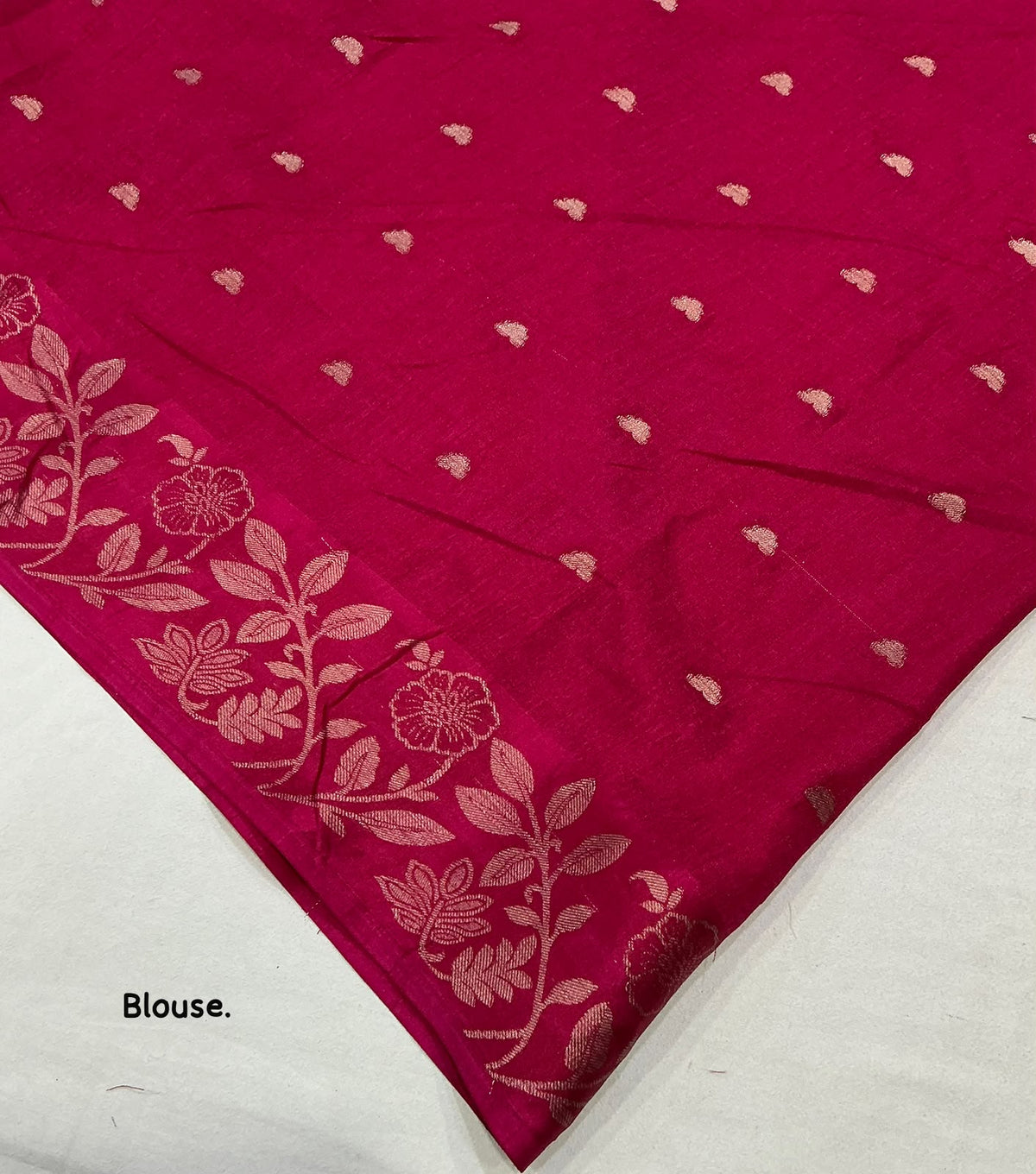 AK-997 Rani Pink Elephant Satin Georgette Saree