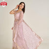 Baby Pink Net Sequins Embroidered Partywear Saree