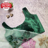 Green Organza Silk Handwork Partywear Saree