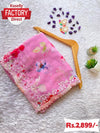Pink Pure Georgette Floral Saree With Stitched Blouse