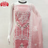 Pink Organza Embroidered Kurtha Suruwal Piece