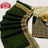 Dark Green Vichitra Silk Partywear Saree