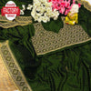 Dark Green Vichitra Silk Partywear Saree