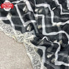 Black Pure Organza Leheriya Embroidered Saree