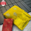 Yellow Viscose Georgette Rich Zari Worked Saree