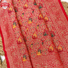 Red Viscose Paithani Silk Partywear Saree