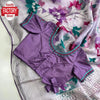 Faint Purple Pure Organza Brasso Partywear Saree