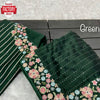 Green Blooming Vichitra Multi-matte Sequins Partywear Saree