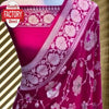 Pink Banarasi Georgette Khadi Silk Saree