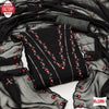 Black Georgette Multi-sequins Embroidered Kurtha Suruwal Piece