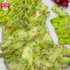 Parrot Green Tabby Silk Floral Lehenga Styled Saree