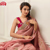 Peach Jimmy Choo Embroidered Partywear Saree