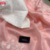 Baby Pink Pure Khadi Organza Floral Fancy Saree