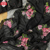 Black Floral Pure Organza Handwork Saree With Stitched Blouse