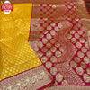 Yellow Pure Banarasi Silk Rich Zari Weaving Saree