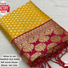 Yellow Pure Banarasi Silk Rich Zari Weaving Saree