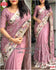 Pink Pure Slub Silk Saree
