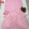 Baby Pink Georgette Chikankari Sequins Work Partywear Saree