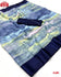 Blue Multi-colour Chiffon Abstract Printed Saree