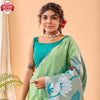 Light Green Pure Paithani Silk Rich Weaving Partywear Saree