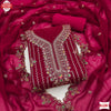 Hot Pink Georgette Embroidered Kurtha Suruwal Piece