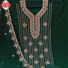 Dark Green Georgette Embroidered Kurtha Suruwal Piece