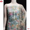 Steel Grey Organza Silk Kurtha Suruwal Piece With Work