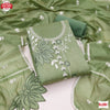 Green Chanderi Embroidered Kurtha Suruwal Piece