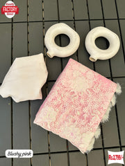 Pink Heavy Net Thread And Sequins Work Fancy Saree