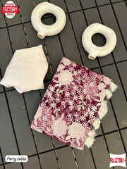 Wine Heavy Net Thread And Sequins Work Fancy Saree