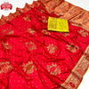 Red Pure Dola Silk Banarasi Meenakari Work Saree