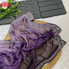 Purple Multi-shaded Pure Soft Silk Partywear Saree