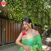 Bright Green Pure Banarasi Paithani Silk Partywear Saree