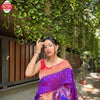 Purple Pure Banarasi Paithani Silk Partywear Saree