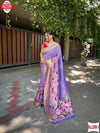 Lavender Pure Banarasi Paithani Silk Partywear Saree