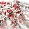White Pure Georgette Floral Chikankari Work Saree