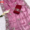 Pink Jimmy Choo Silk Embroidered Partywear Saree