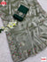 Dusty Green Jimmy Choo Silk Embroidered Partywear Saree