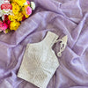 Lavender Soft Tumtum Organza Saree With Readymade Sequins Blouse
