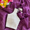 Wine Soft Tumtum Organza Saree With Readymade Sequins Blouse
