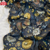 Navy Blue Jimmy Choo Digital Print Saree With Handwork