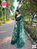 Dark Green Organza Chikankari Digital Printed Fancy Saree
