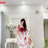 White Floral Pure Organza Saree With Digital Print And Handwork
